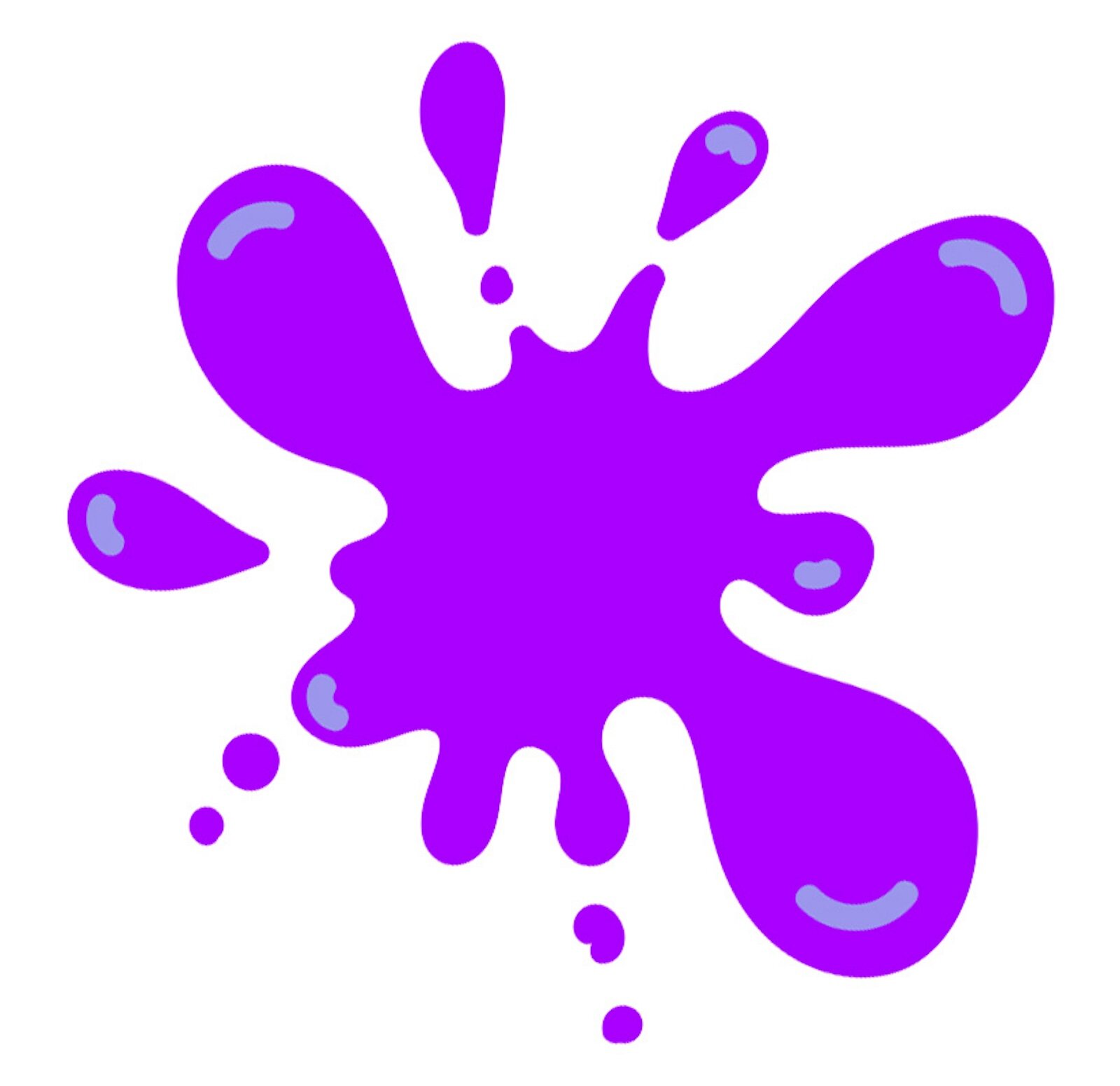 Ilustracja przedstawia fioletową plamę