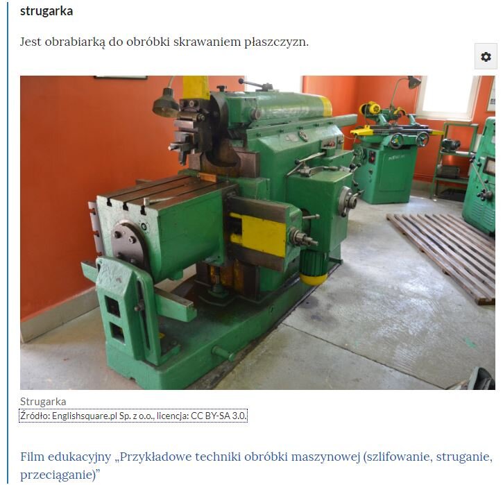 Przykładowy widok rozwiniętego pojęcia wyszukanego za pomocą wyszukiwarki. Jest na nim nazwa, opis, grafika i potrzebne odnośniki.