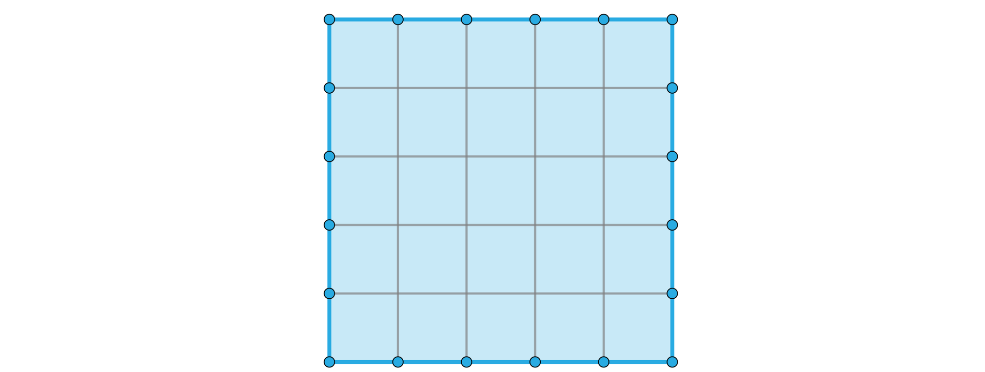 Ilustracja przedstawia kwadrat podzielony na 25 małych kwadratów.