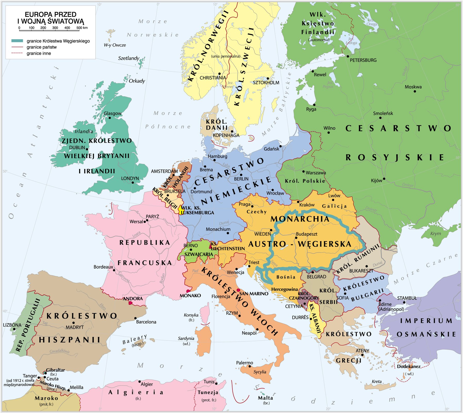 Europa przed I wojną światową Europa przed I wojną światową Źródło: Krystian Chariza i zespół, licencja: CC BY 3.0.