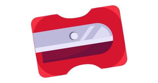 Ilustracja przedstawia czerwoną temperówkę.