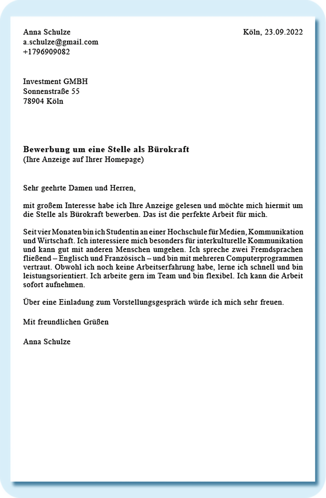 Ilustracja przedstawia podanie o przyjęcie do pracy. Transkrypcja dostępna poniżej.