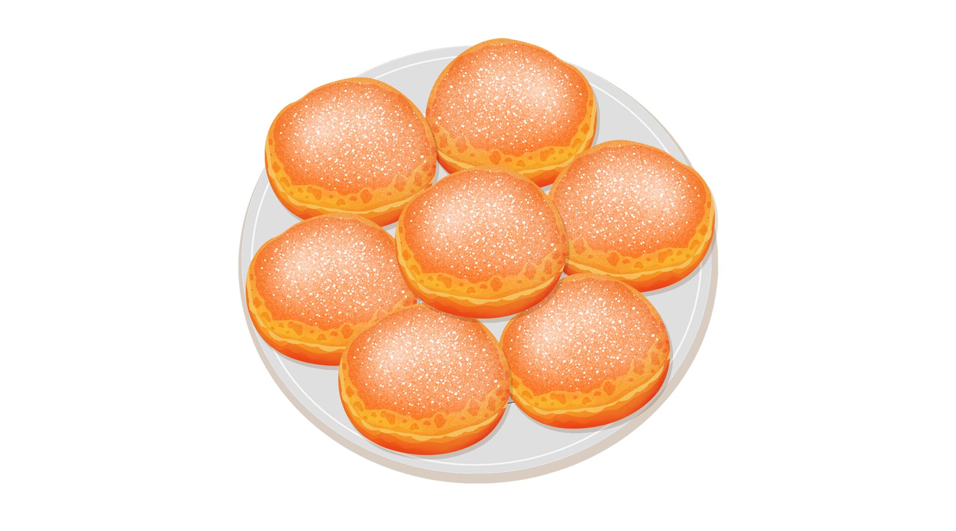 Na ilustracji znajdują się pączki.