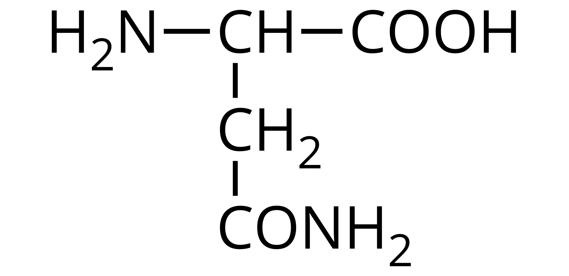 Na ilustracji jest wzór półstrukturalny: od prawej strony do lewej - grupa COOH łączy się z grupą CH. Ta w lewo łączy się z grupą aminową pierwszorzędową, a w dół z grupą metylenową. Grupa metylenowa łączy się na dole z atomem węgla. Atom węgla po lewej stronie łączy się z grupą aminową pierwszorzędową, a po prawej wiązaniem podwójnym z atomem tlenu. 