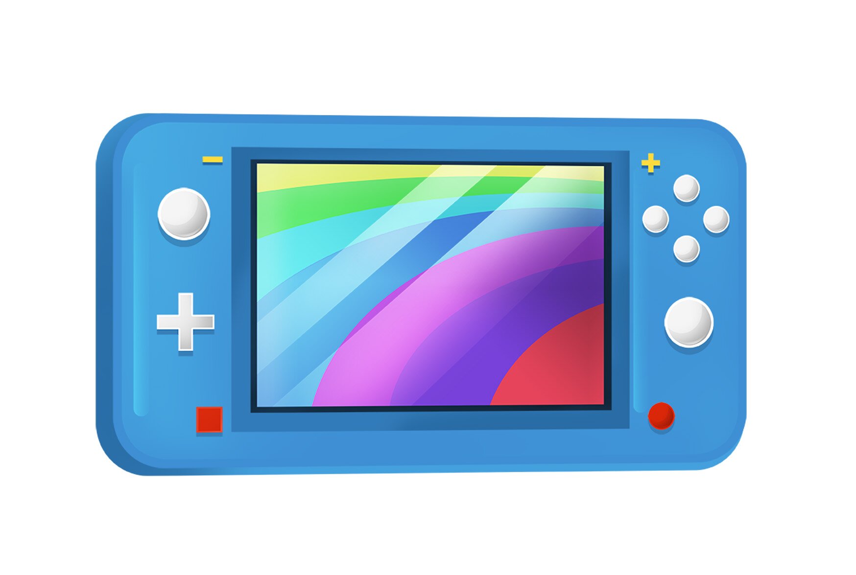 Ilustracja przedstawia konsolę do gier 