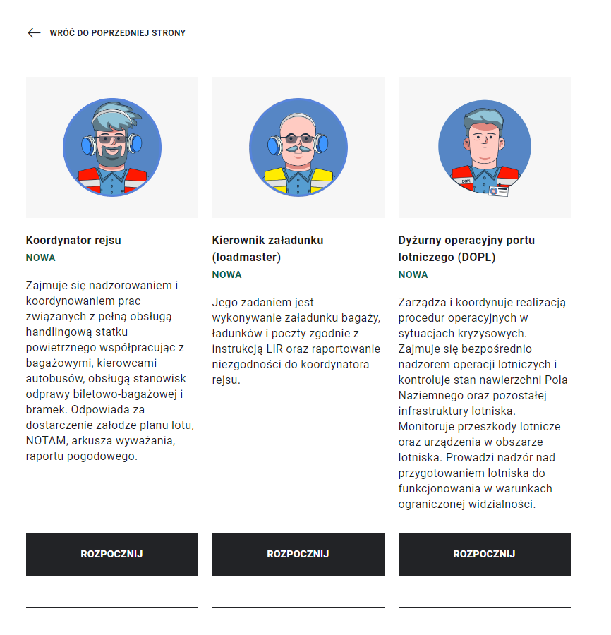 Wybór misji w grze