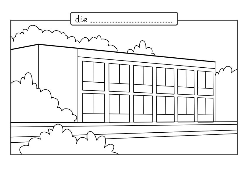 Ilustracja przedstawia szkołę.