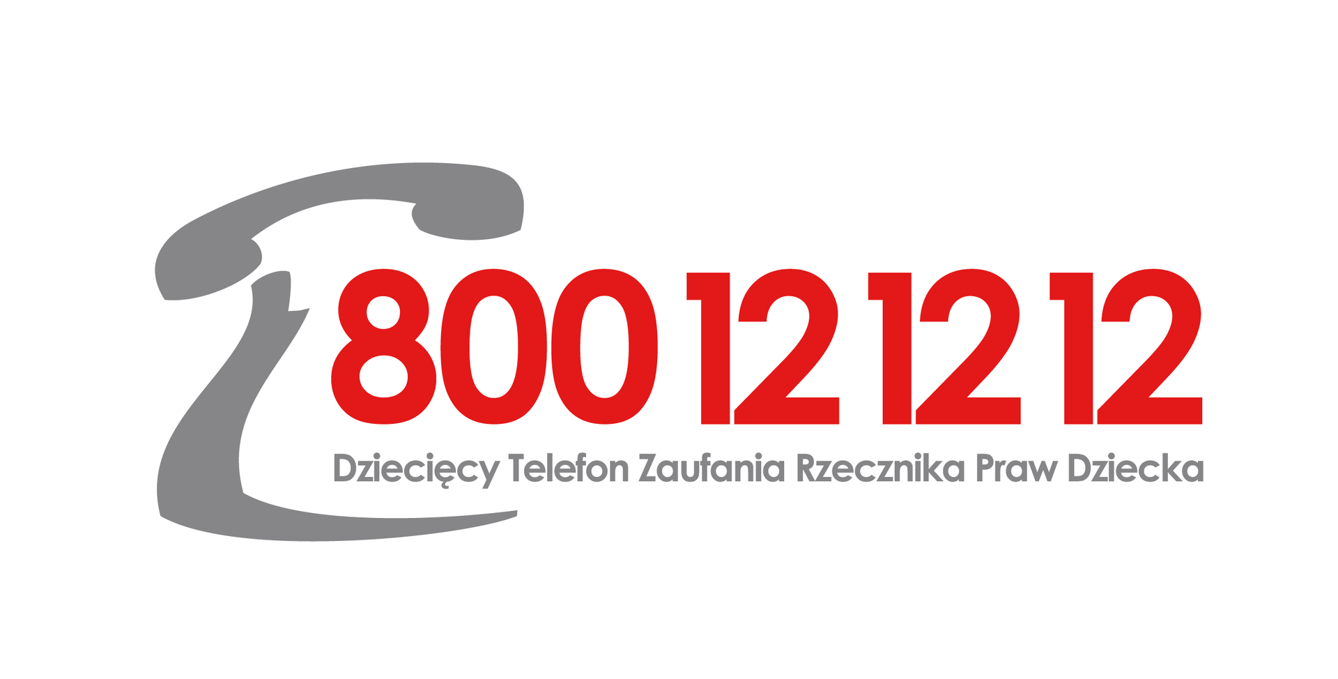 Grafika przedstawia logo Dziecięcego Telefonu Zaufania Rzecznika Praw Dziecka. To symbol klasycznego aparatu telefonicznego, a obok niego numer 800121212 i napis Dziecięcy Telefon Zaufania Rzecznika Praw Dziecka.