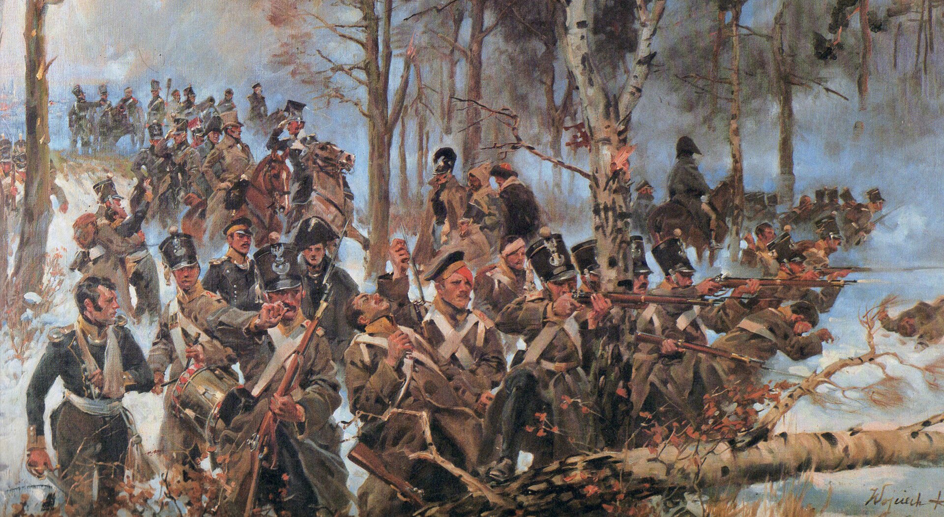 Obraz przedstawiający Bitwę pod Grochowem.