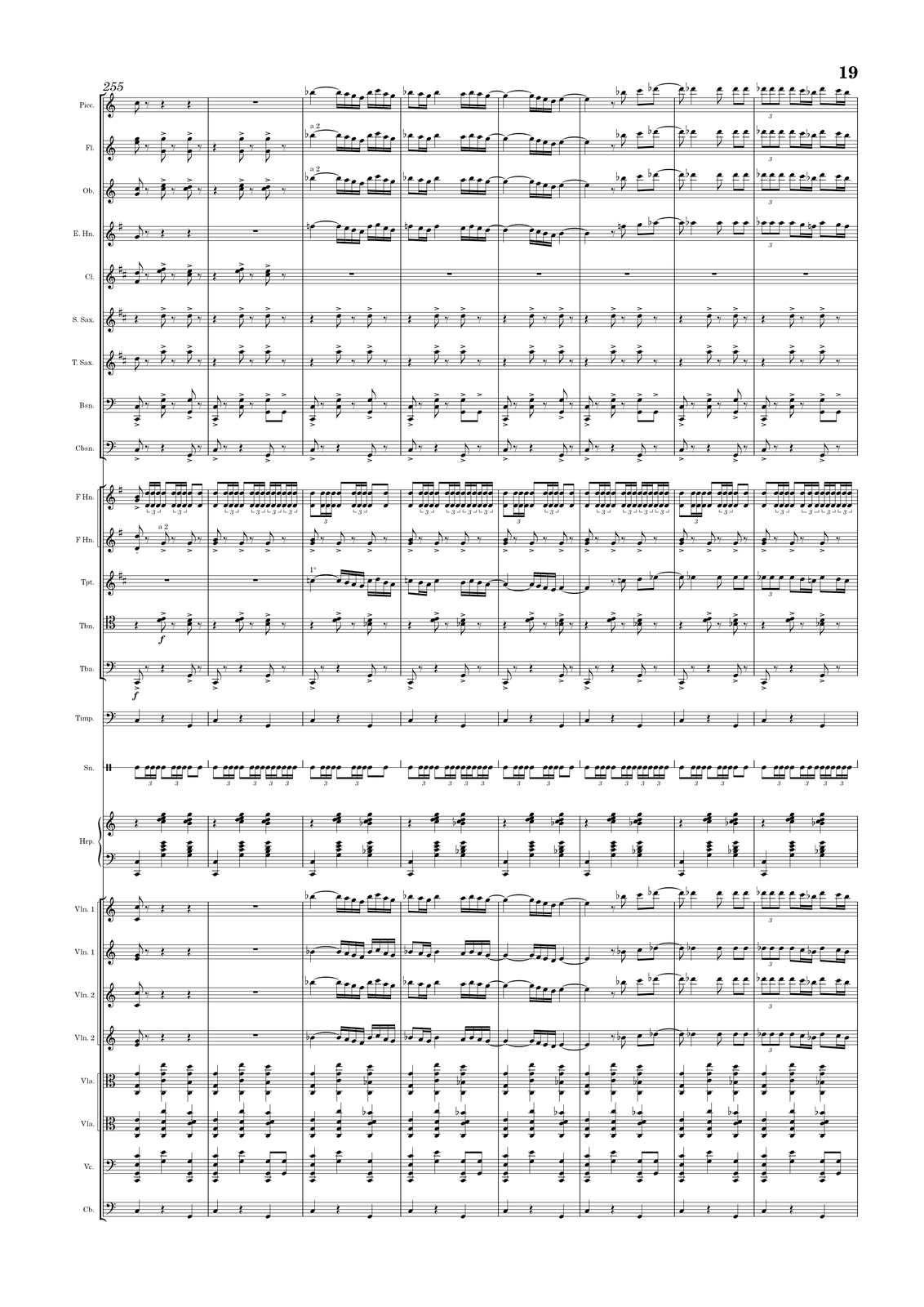 Ilustracja przedstawia stronę partytury utworu.