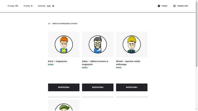 Przykładowy ekran z gry