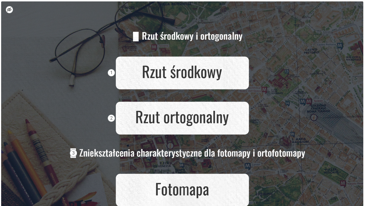 Przykładowy wygląd planszy ze znacznikami