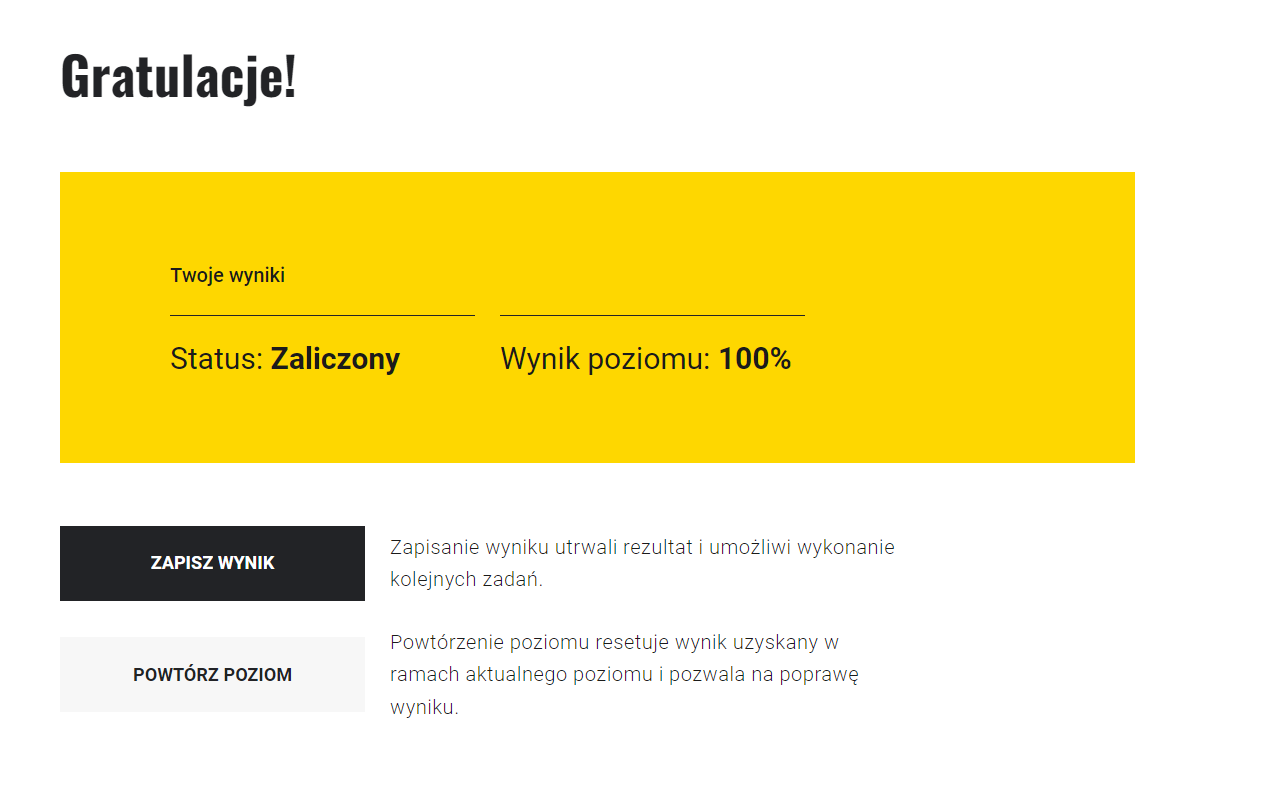 Ilustracja przedstawia ekran zakończenia misji