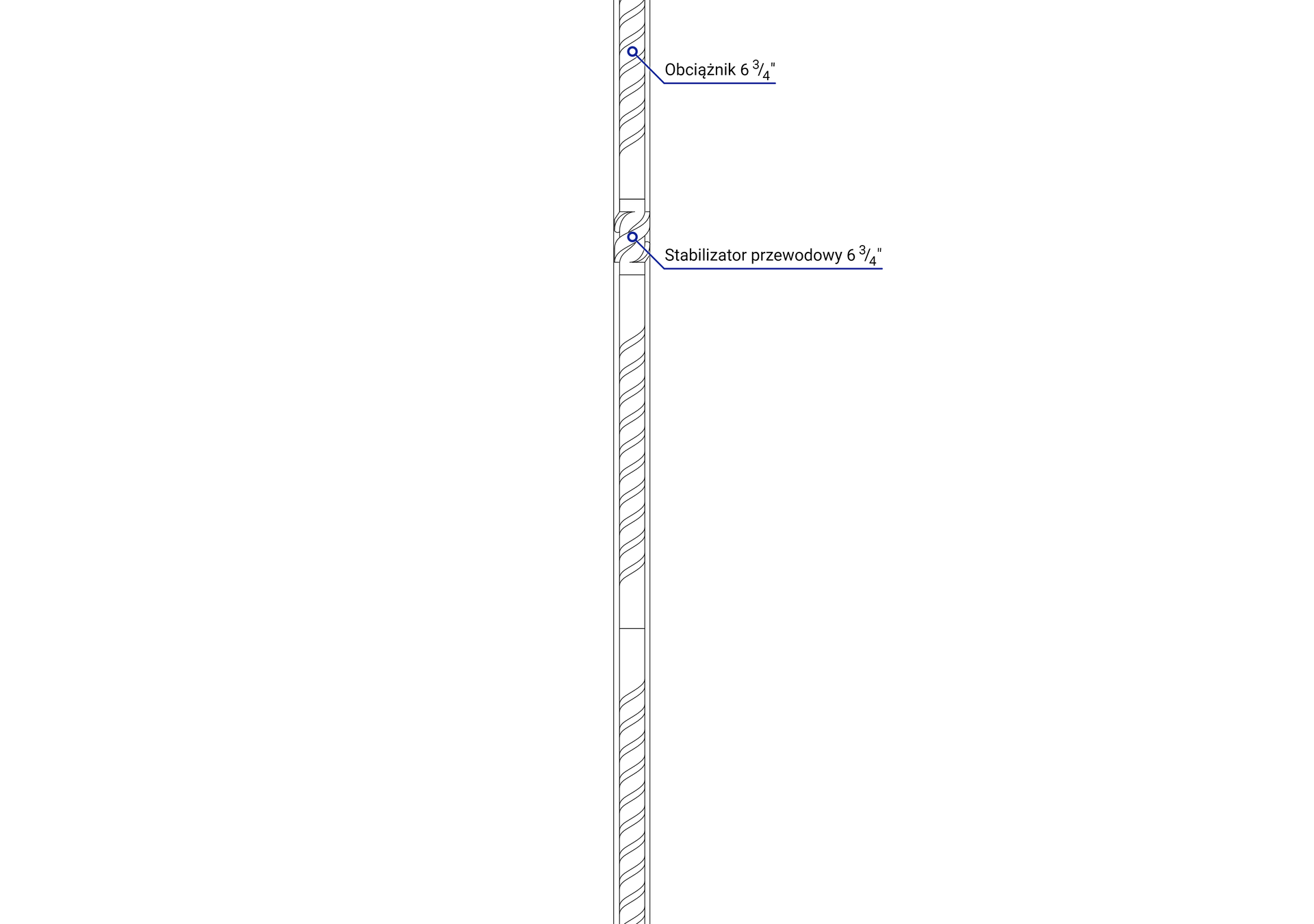 Przewód wiertniczy do wierceń pionowych świdrami (slajd 12 z 17)