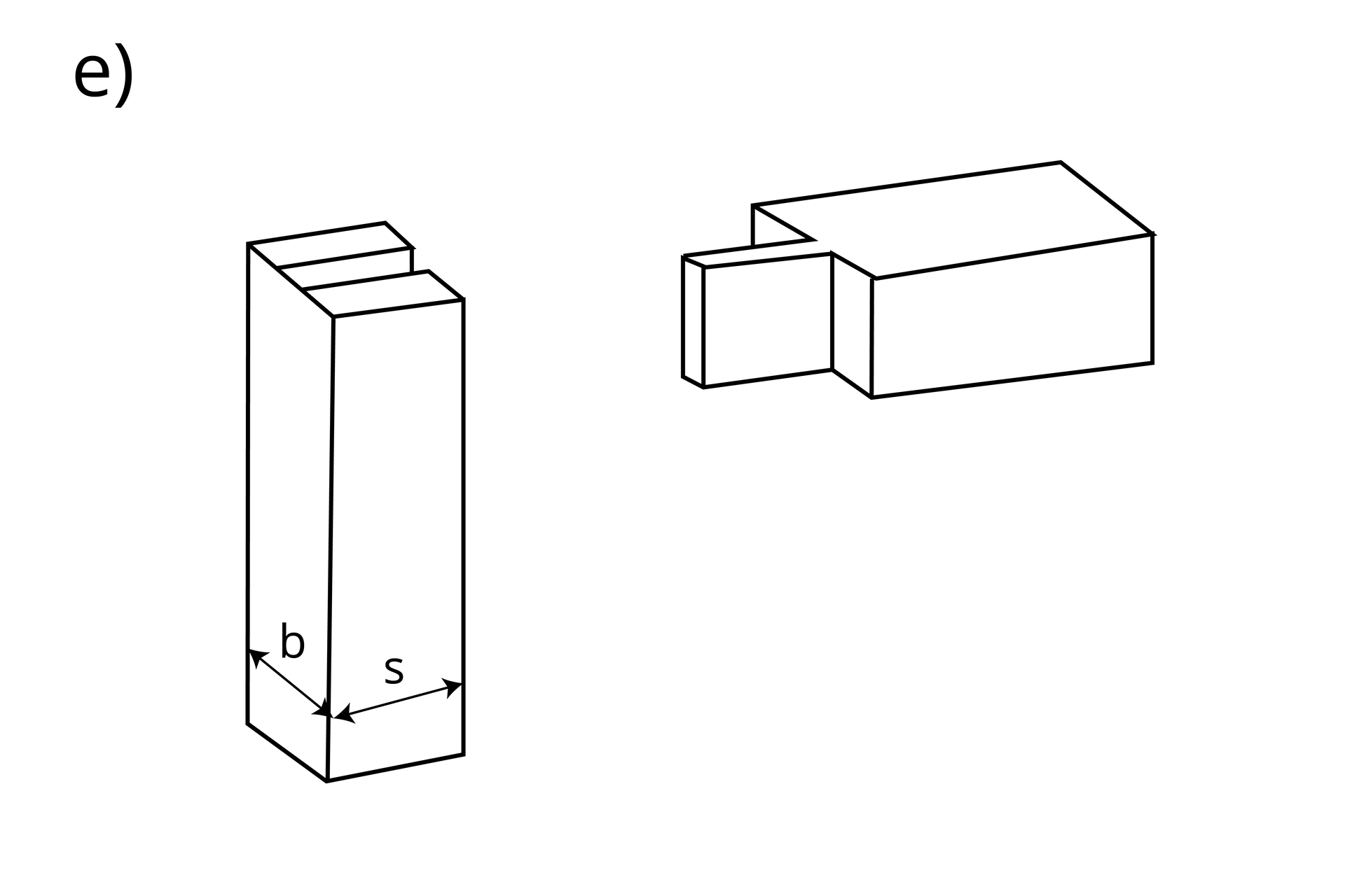 Grafika ukazuje złącze widlicowe półkryte pojedyncze. Elementy łączą się pod kątem prostym. W jednym znajduje się wypust, a w drugim wycięcie odpowiadające jego wymiarom. Jednak wycięcie z jednej strony nie przechodzi na wylot, jak w przypadku złącza przelotowego.