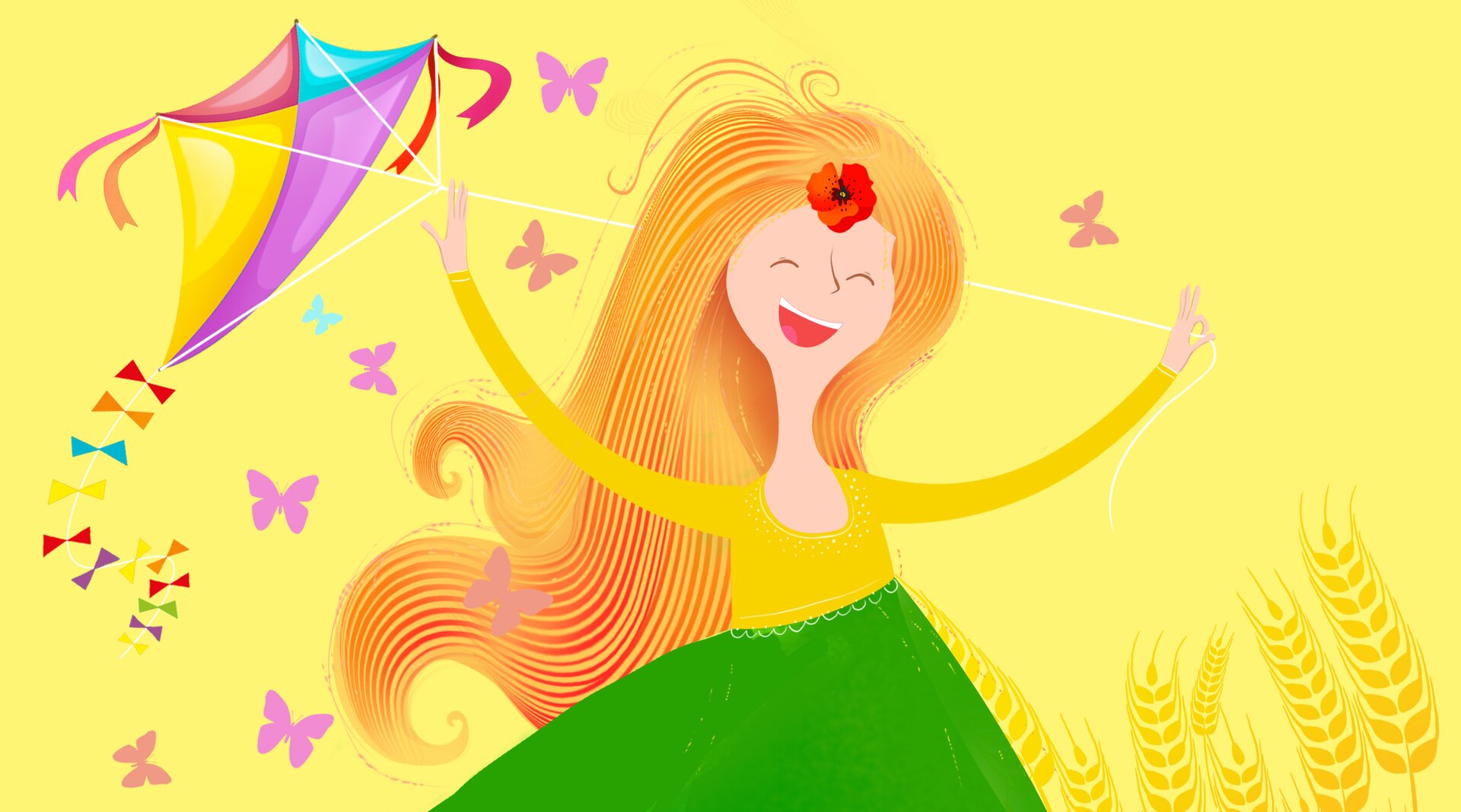 Na ilustracji znajduje się Pani lato.