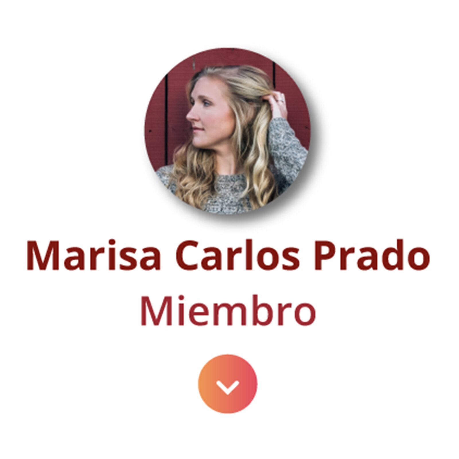 Grafika przedstawia zdjęcie profilowe użytkowniczki forum. Podpis: Marisa Carlos Prado. Miembro