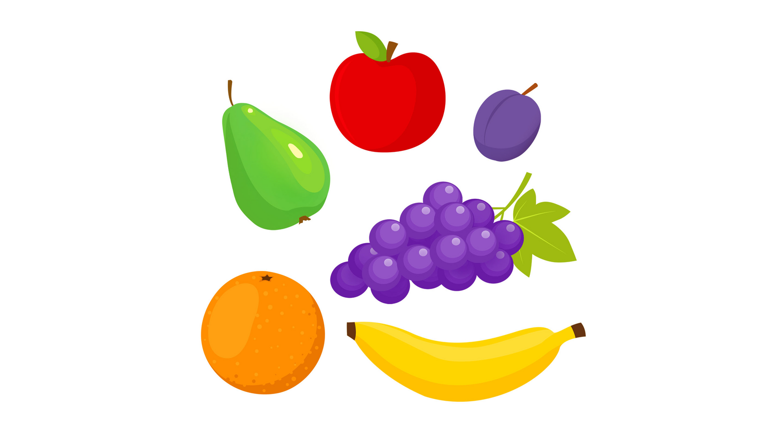 Na ilustracji znajdują się owoce.