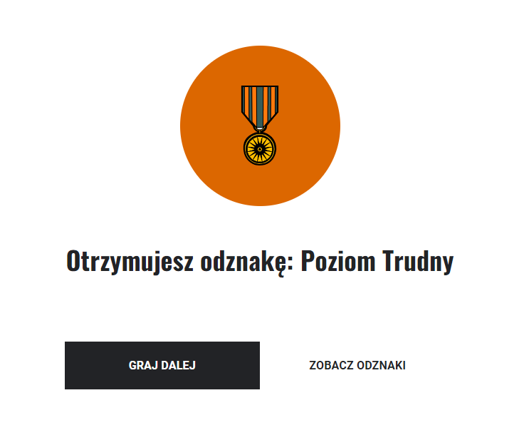 Przykładowa odznaka w grze