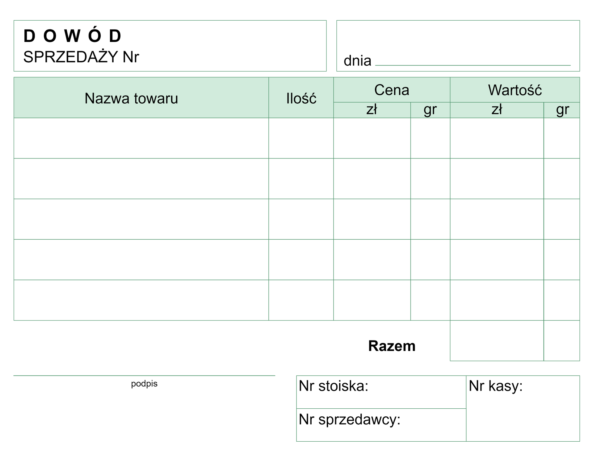 Dowód sprzedaży