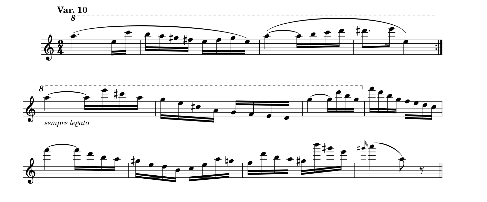 Przykład numer 11 - fragment partytury utworu do analizy.