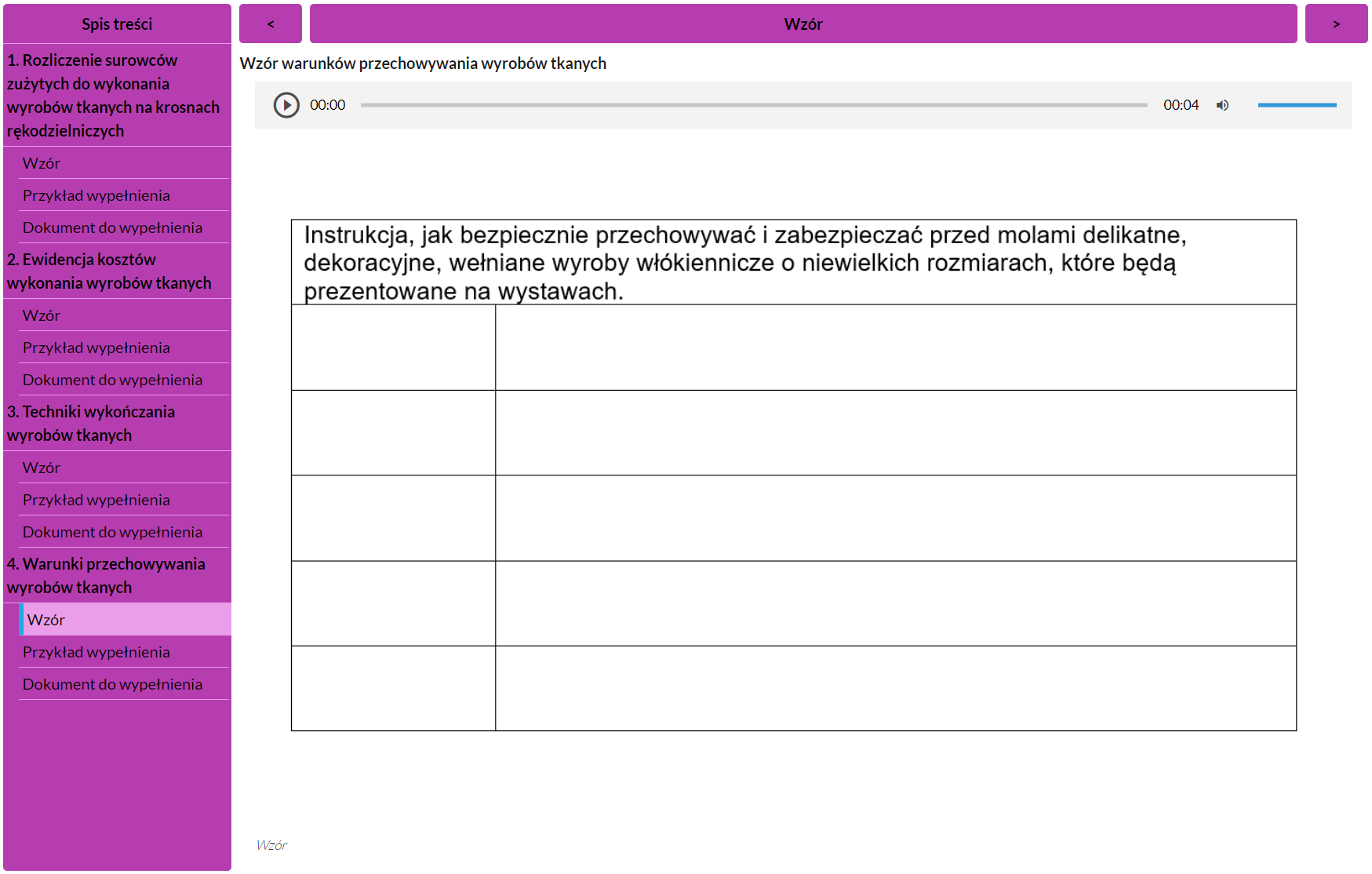 Widok ogólny wzoru dokumentu
