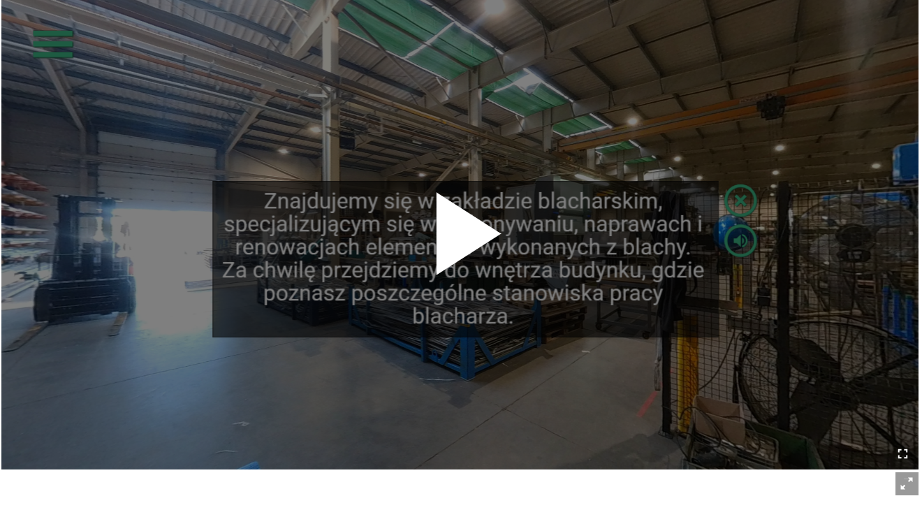 Widok głównej planszy wycieczki wirtualnej