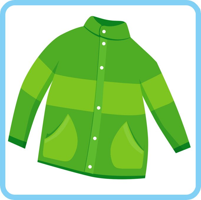 Ilustracja przedstawia zieloną kurtkę