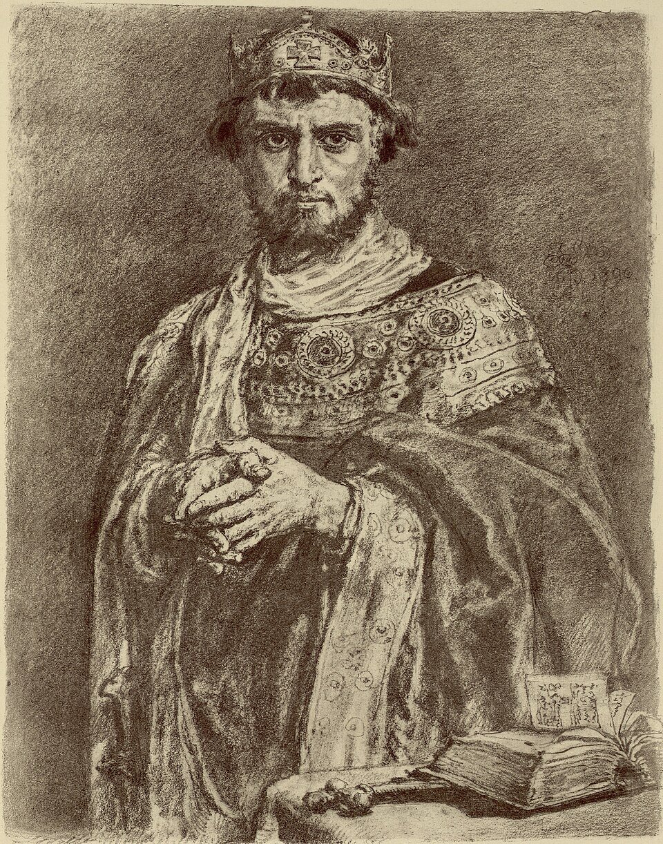 Kazimierz Odnowiciel, rysunek Jana Matejki, XIX w.