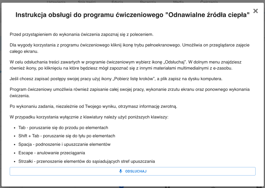 Wygląd poglądowy do instrukcji multimedium