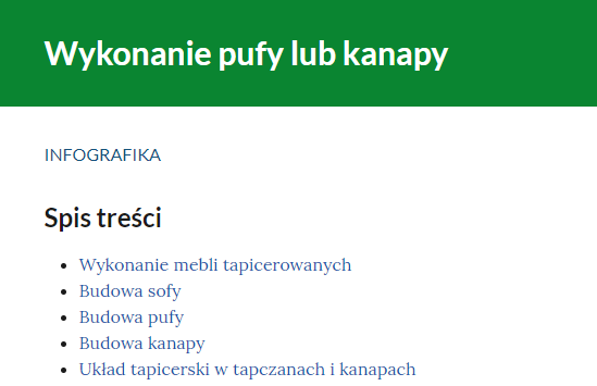 Przykładowy widok spisu treści