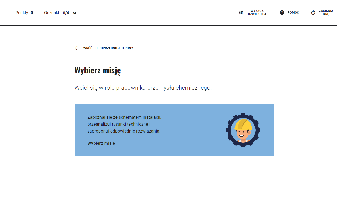 Ilustracja przedstawia ekran wyboru misji w grze.