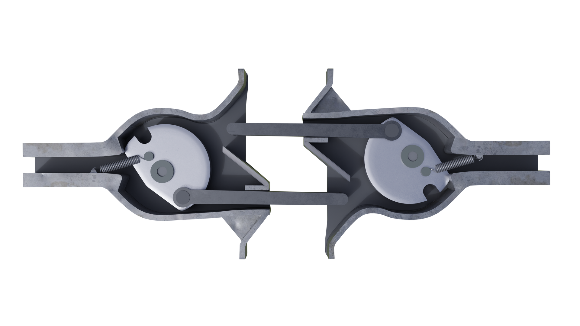 Ilustracja przedstawia sprzęg samoczynny typu Scharfenberga