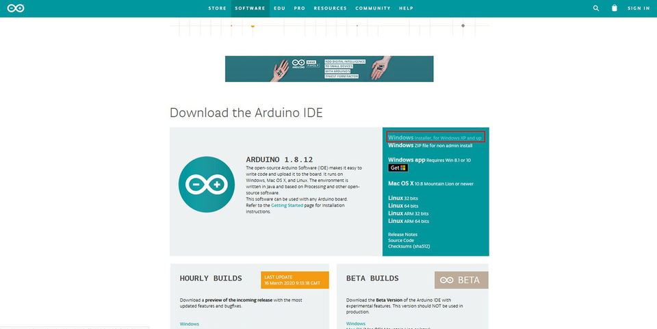 Zdjęcie przedstawia stronę Download z wyborem pliku instalacyjnego dla danego systemu operacyjnego. Do wyboru jest między innymi Windows XP, Windows ZIP, Mac, Linux. W tym przypadku wybrano Windowsa XP. 