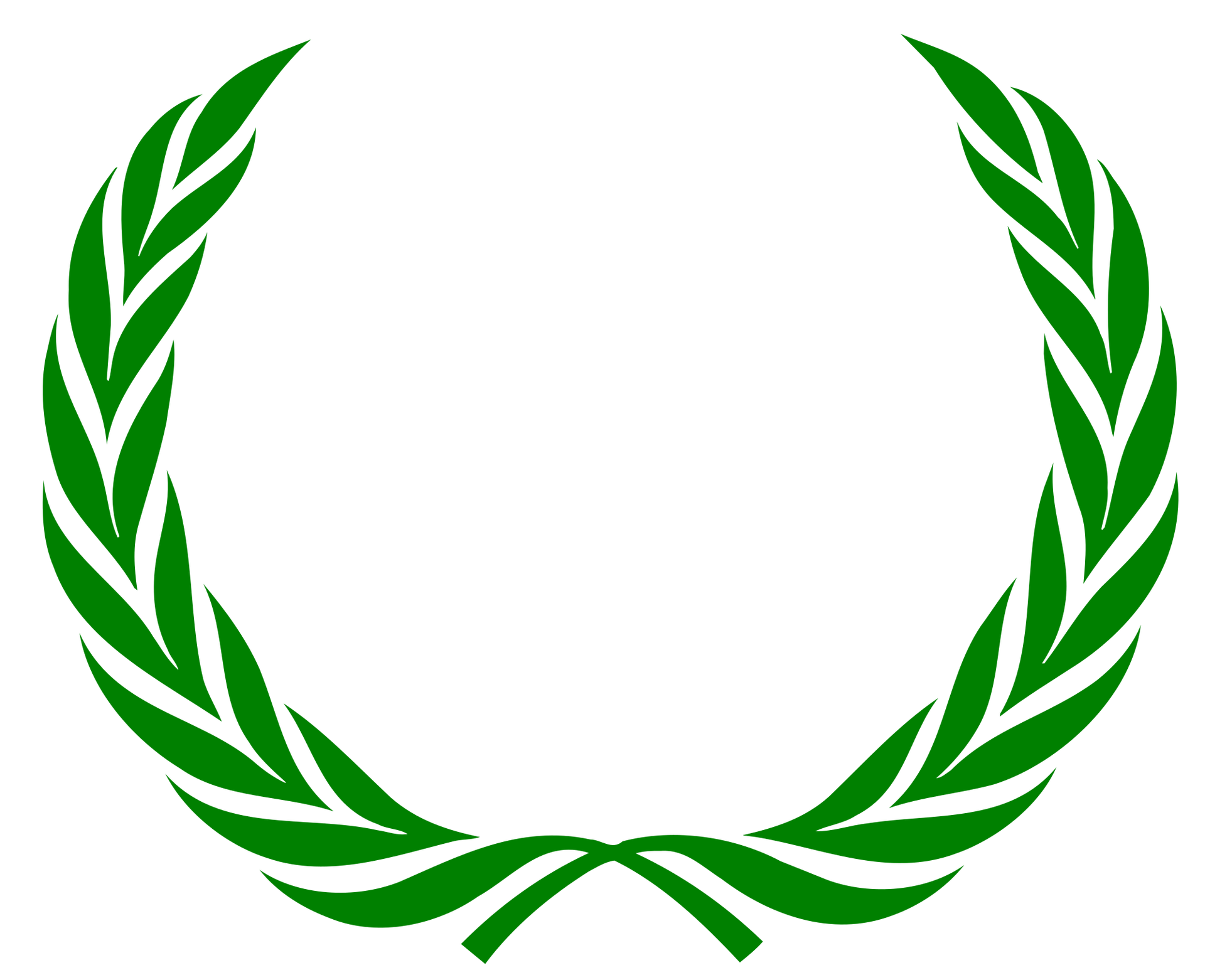 Zdjęcie przedstawia zielony laur olimpijski.
