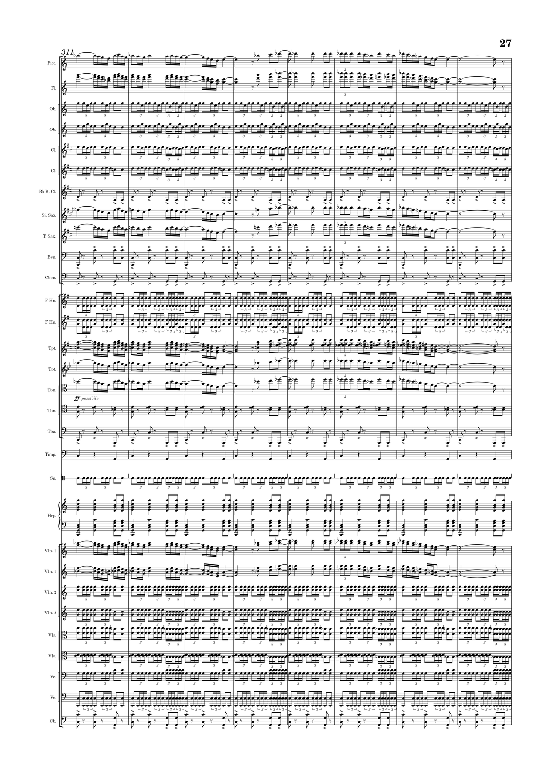 Ilustracja przedstawia stronę partytury utworu.