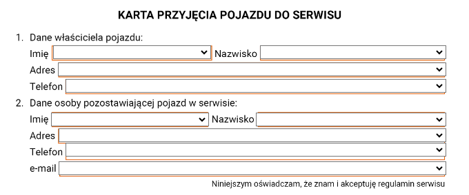 Przykładowy widok ćwiczenia typu "uzupełnij luki".