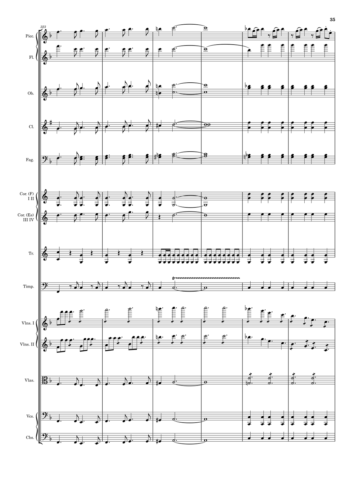 Ilustracja przedstawia stronę partytury utworu.