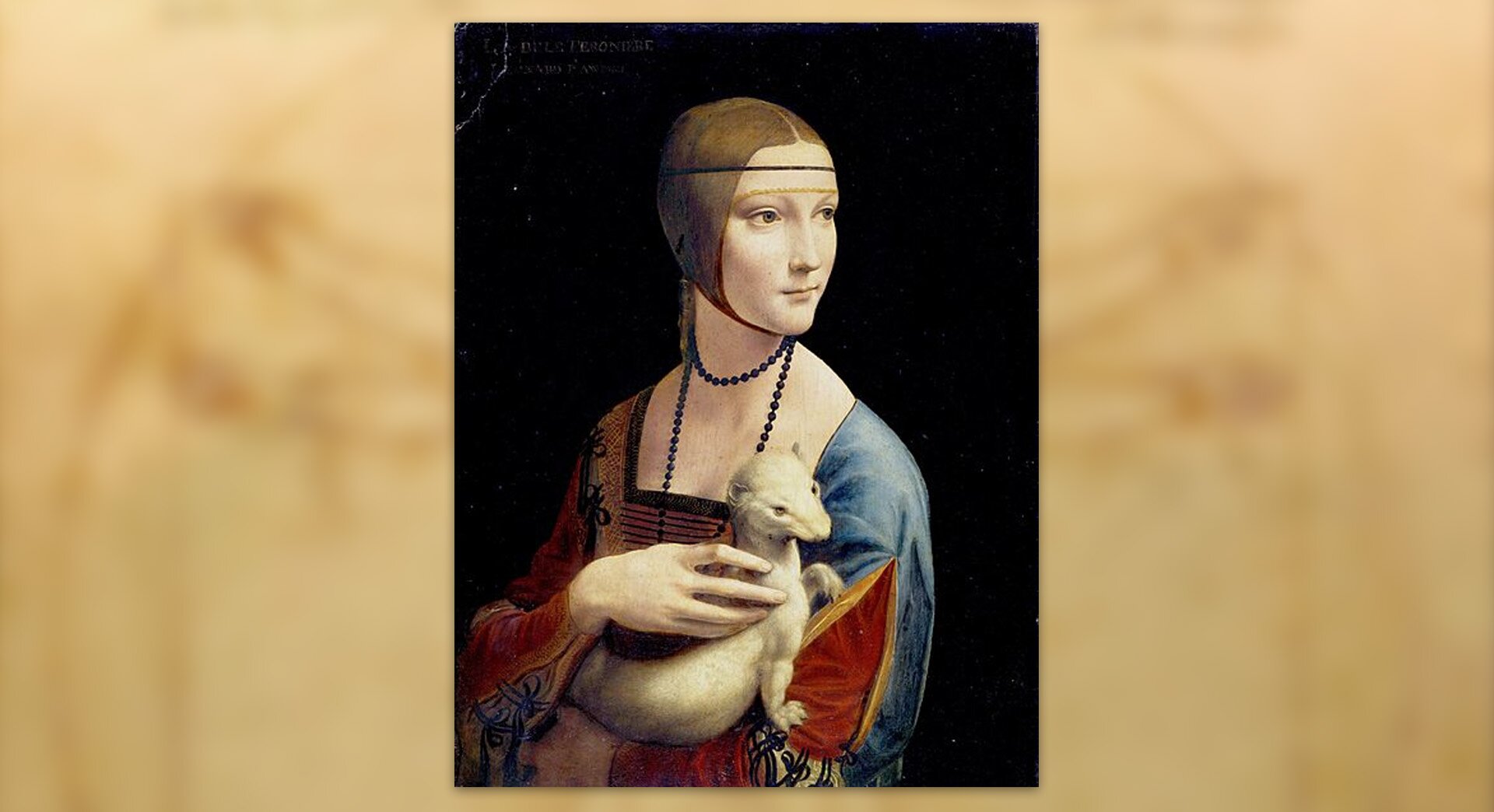 Portret damy z gronostajem (zwyczajowo: Dama z łasiczką lub rzadziej Dama z gronostajem) – obraz olejny autorstwa Leonarda da Vinci, namalowany około 1489 roku, wykonany w technice olejnej, z użyciem tempery, na desce orzechowej