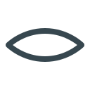 Rysunek przedstawia hieroglif złożony z dwóch jednakowych łuków, kształtem przypominający usta.