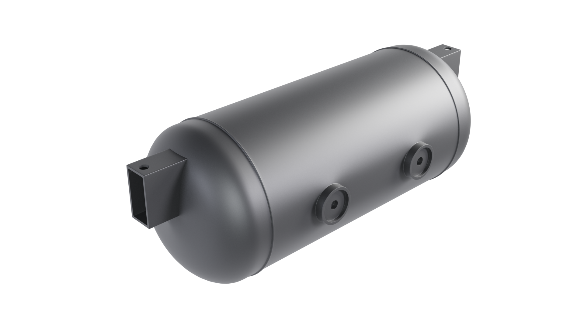 Ilustracja przedstawia zbiornik główny. Ma on postać dużej, podłużnej bańki, posiadającej w środkowej części dwa otwory. Na końcach, zarówno po jednej, jak i po drugiej strony znajdują po jednym otworze montażowym. 