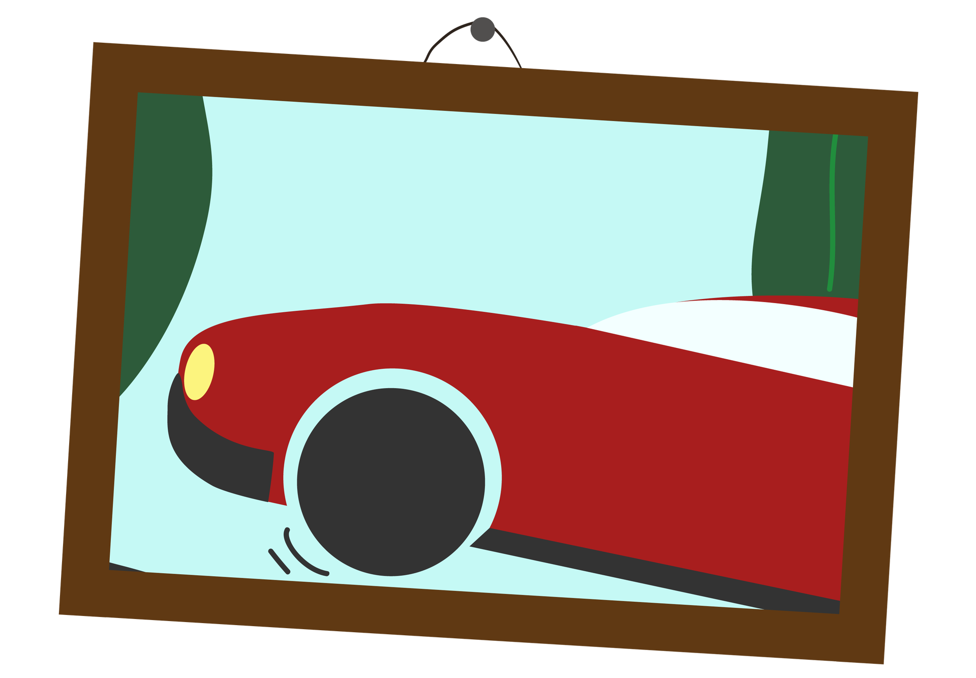 Grafika przedstawia przednią część samochodu. Widoczne jest koło, światło, zderzak i część kabiny pasażerskiej.