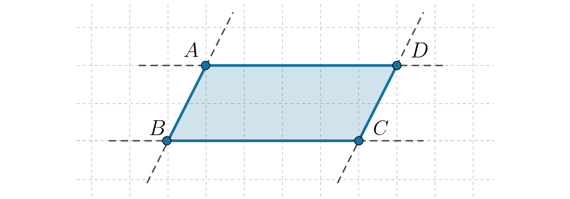 Konstrukcja równoległoboku.