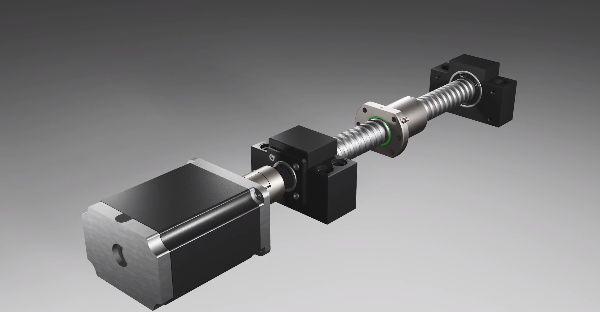 Ilustracja przedstawia mechanizm śrubowy, na którym znajduje się element poruszający się po śrubie