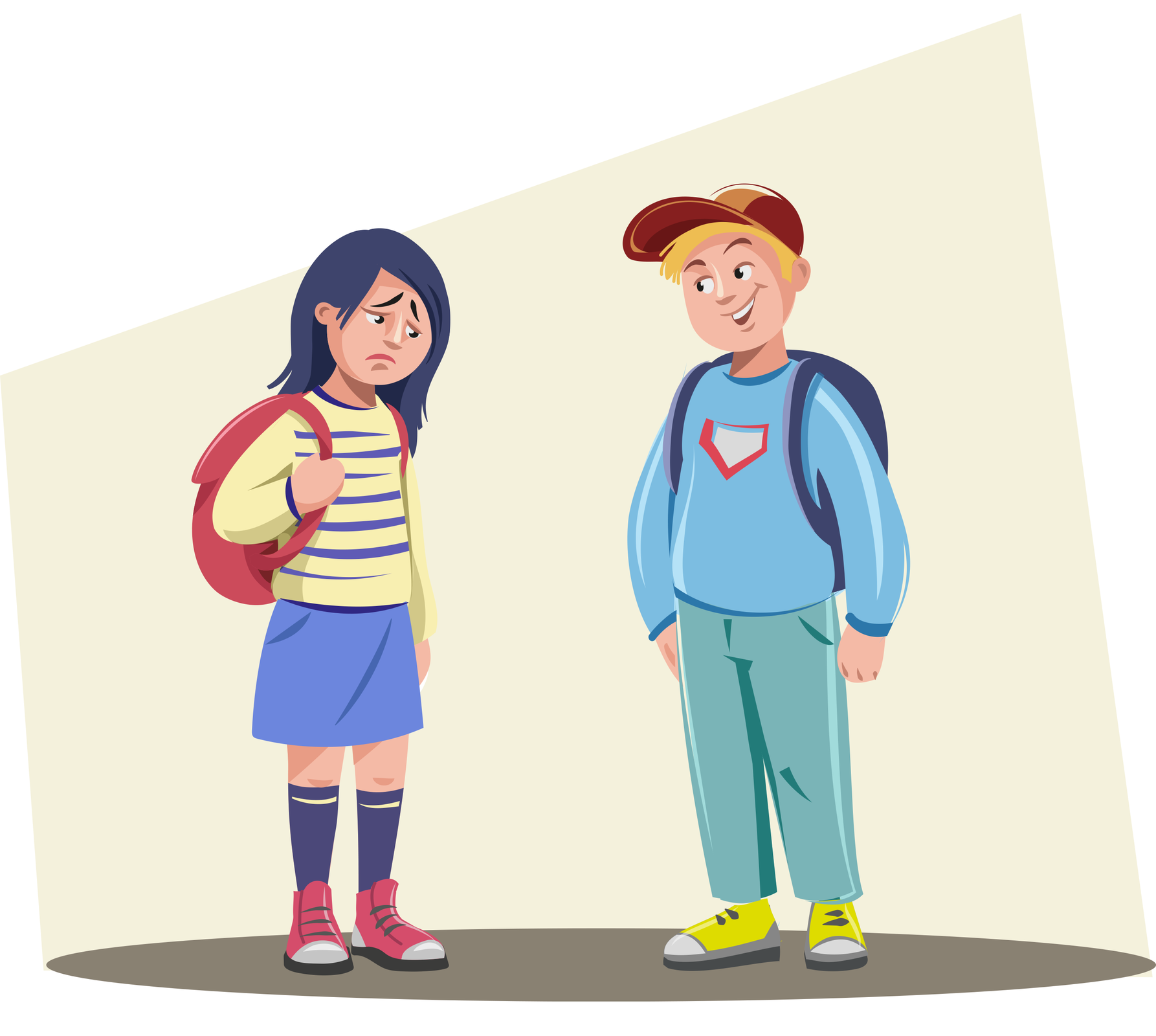 Gespräch zwischen Mia und Tim.