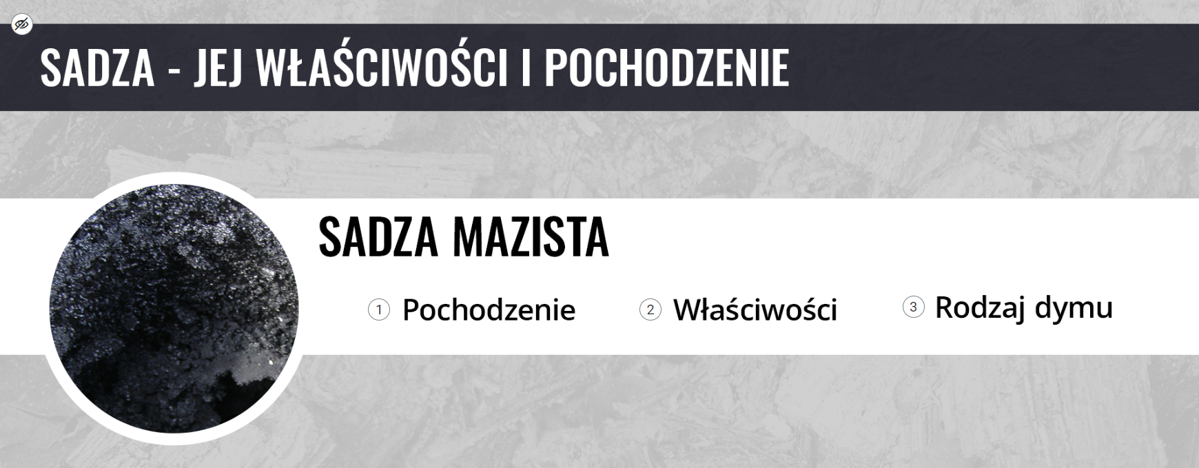 Grafika przedstawia wygląd planszy głównej infografiki. Na górnym pasku widnieje tytuł, poniżej grafika umieszczona w okrągłej ramce, a na prawo podpis oraz podpisane znaczniki.