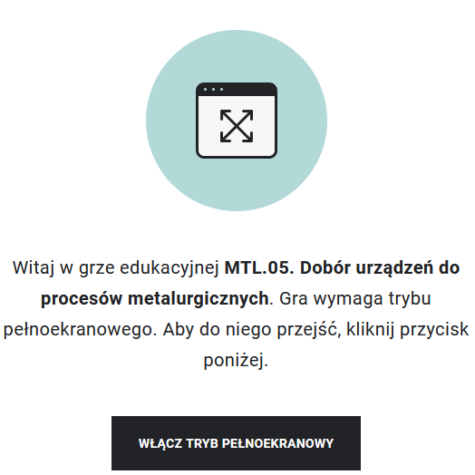 Ilustracja przedstawia ekran do uruchamiania gry