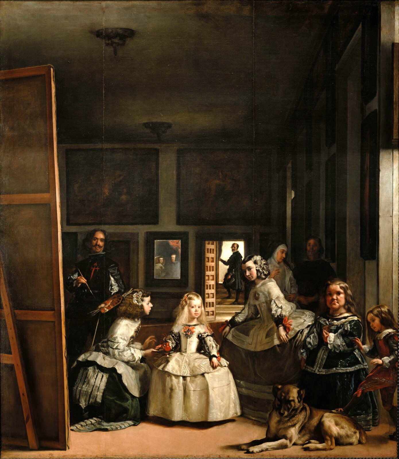 Ilustracja przedstawia dzieło Velázqueza pt. „Panny dworskie”. Obraz przedstawia pięcioletnią infantkę Małgorzatę Teresę, jedyną córkę króla Filipa IV i jego żony Marianny, w uroczystym stroju w otoczeniu dworzan. Scena przedstawiona na obrazie rozgrywa się w galerii Cuarto del Principe Starego Alkazaru w Madrycie. 