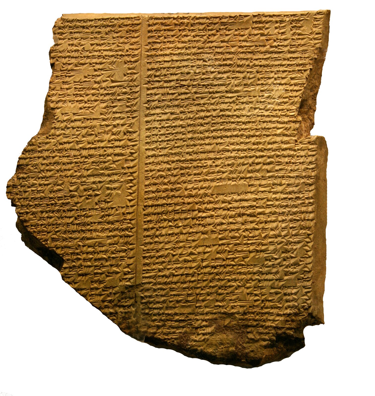 Odnaleziona pod koniec XIX w. tabliczka Eposu o Gilgameszu zawierająca opis potopu (zbiory British Museum) Odnaleziona pod koniec XIX w. tabliczka Eposu o Gilgameszu zawierająca opis potopu (zbiory British Museum) Źródło: Mike Peel, licencja: CC BY-SA 4.0.
