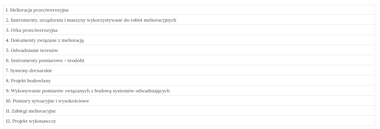Przykładowy wygląd zakładek zawierających interaktywne materiały sprawdzające
